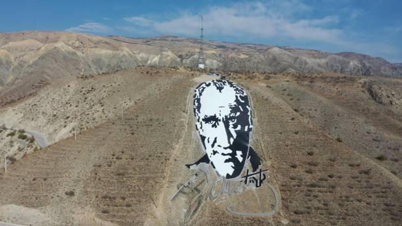 Uzaydan görülebilen Atatürk portresinin yenilenmesi için 4 bin ton beton kullanıldı