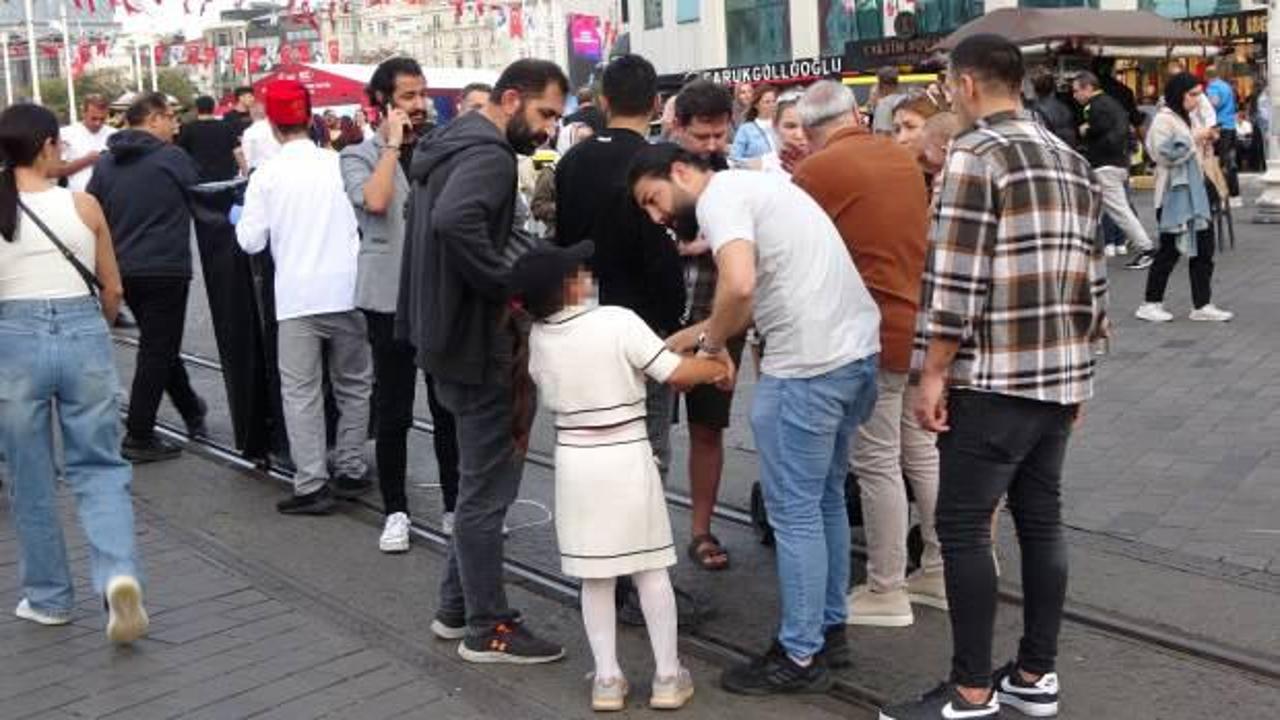 Taksim'de 10 yaşındaki hırsız suçüstü yakalandı