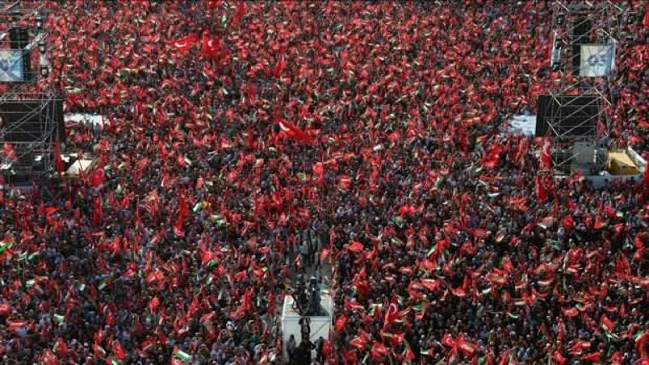 X'ten yanlış teyit: B&uuml;y&uuml;k Filistin Mitingi'ni 29 Ekim kutlaması diye verdiler