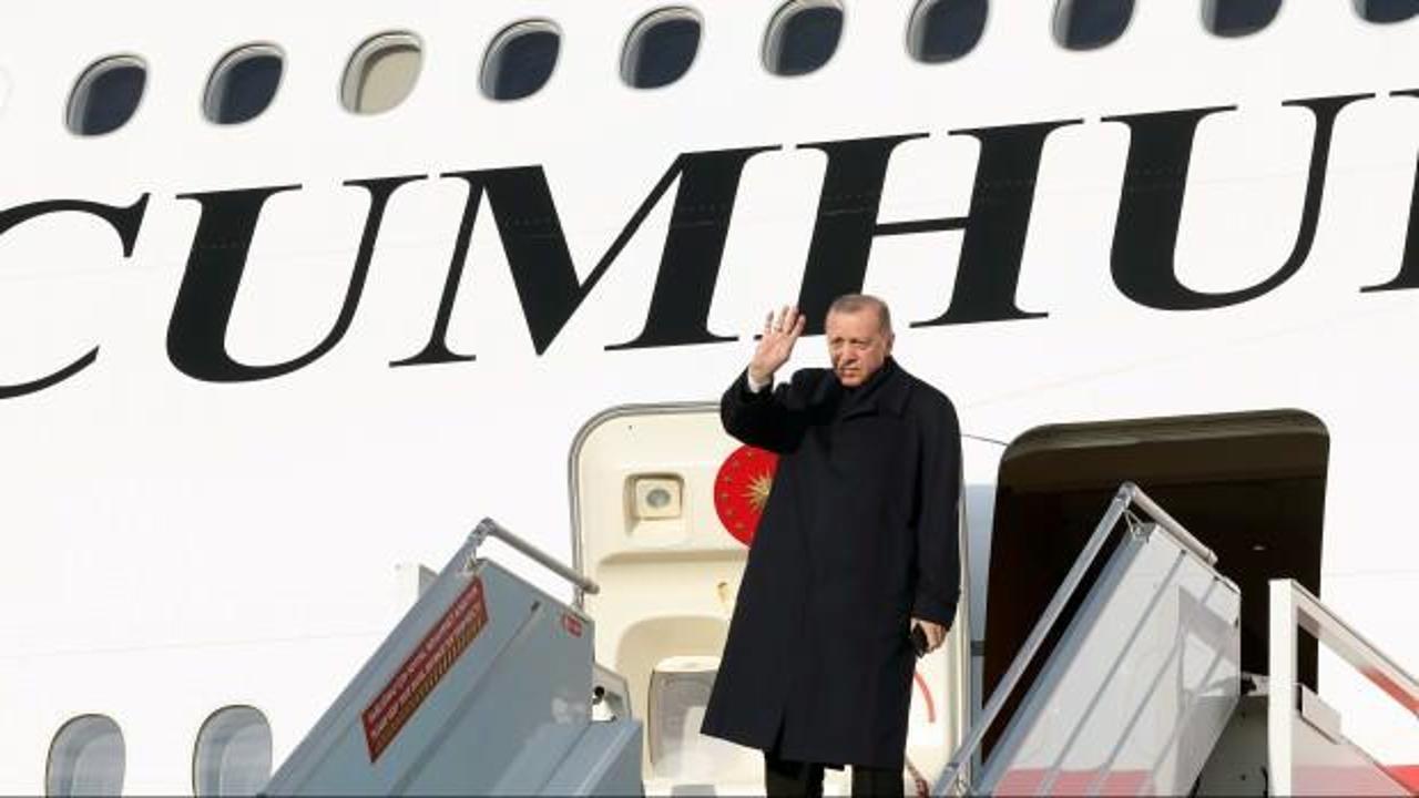 Cumhurbaşkanı Erdoğan, Suudi Arabistan'a ulaştı