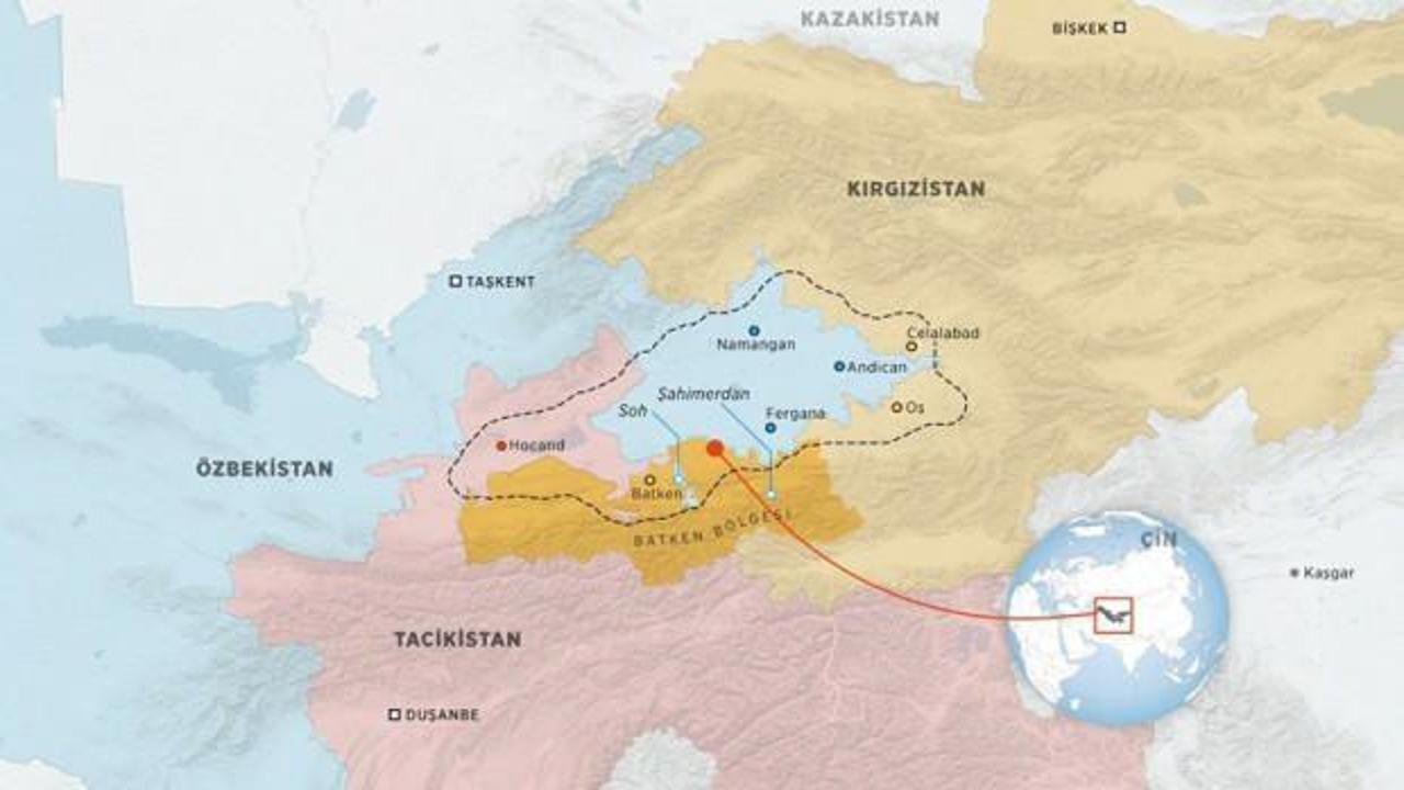 Kırgızistan-Tacikistan sınırı değişti