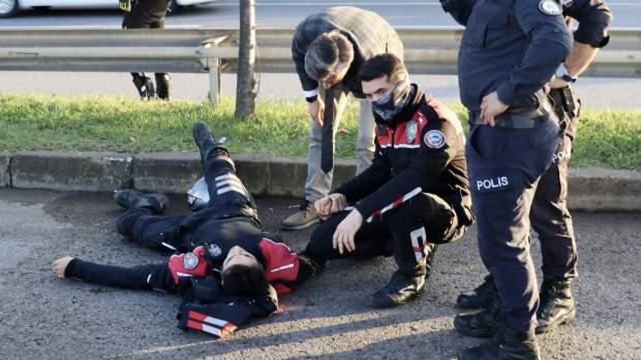 Trabzon'da "dur" ihtarına uymayan sürücü polisi yaraladı