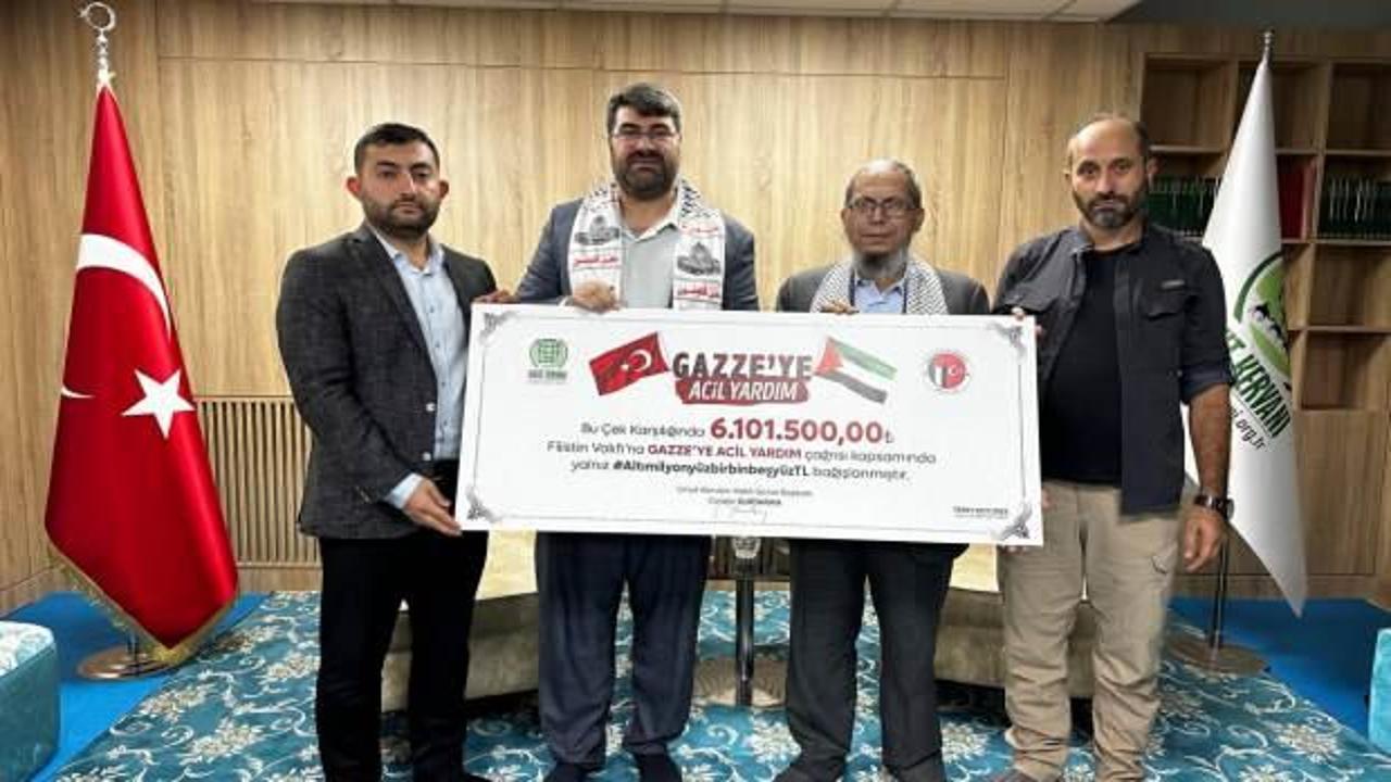 Umut Kervanı'ndan Gazze'ye 6 milyon lira nakdi yardım