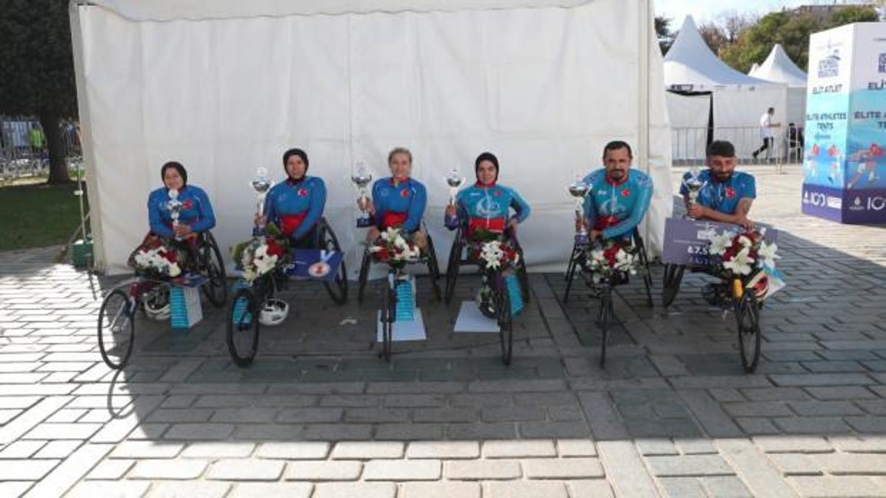 "Y&uuml;zyılın Koşusu"na Bağcılarlı engelliler damga vurdu