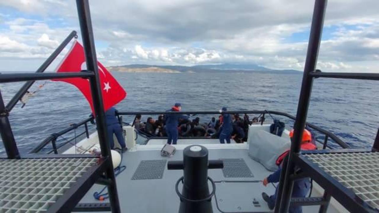 İzmir açıklarında 39 düzensiz göçmen kurtarıldı 
