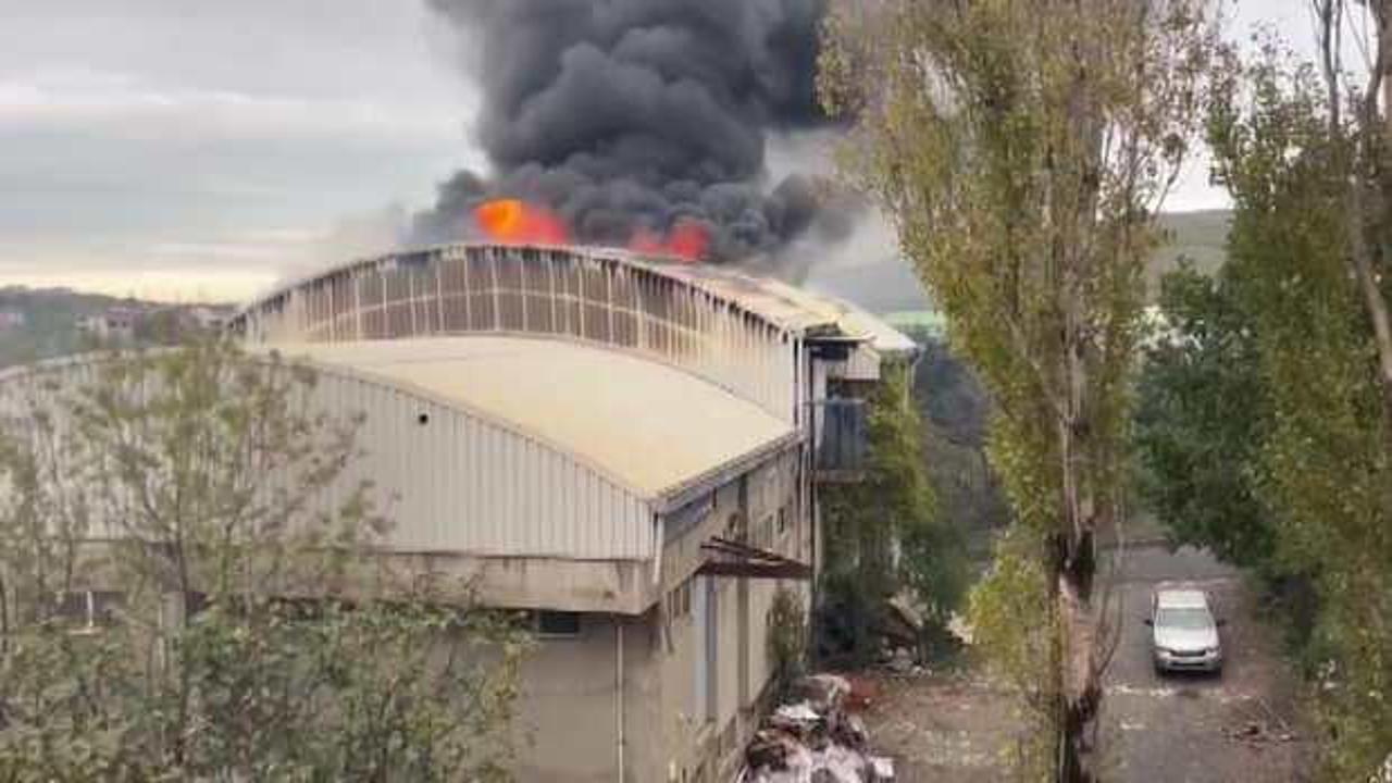 Son Dakika: Arnavutköy'de 3 katlı fabrikada yangın!