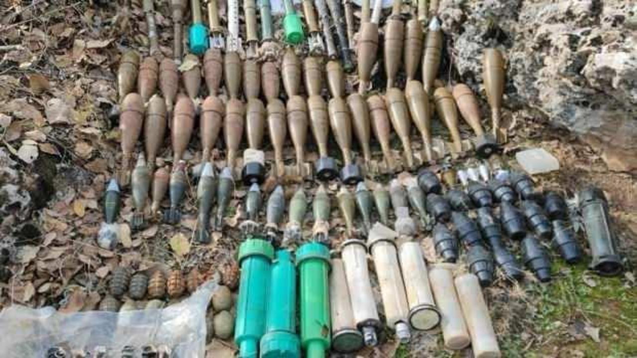 Pen&ccedil;e Kilit b&ouml;lgesinde ter&ouml;ristlere ait &ccedil;ok sayıda m&uuml;himmat ele ge&ccedil;irildi