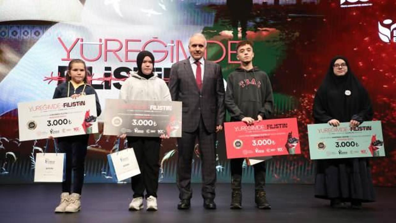 'Yüreğimde Filistin' yarışmasında ödüller sahiplerini buldu