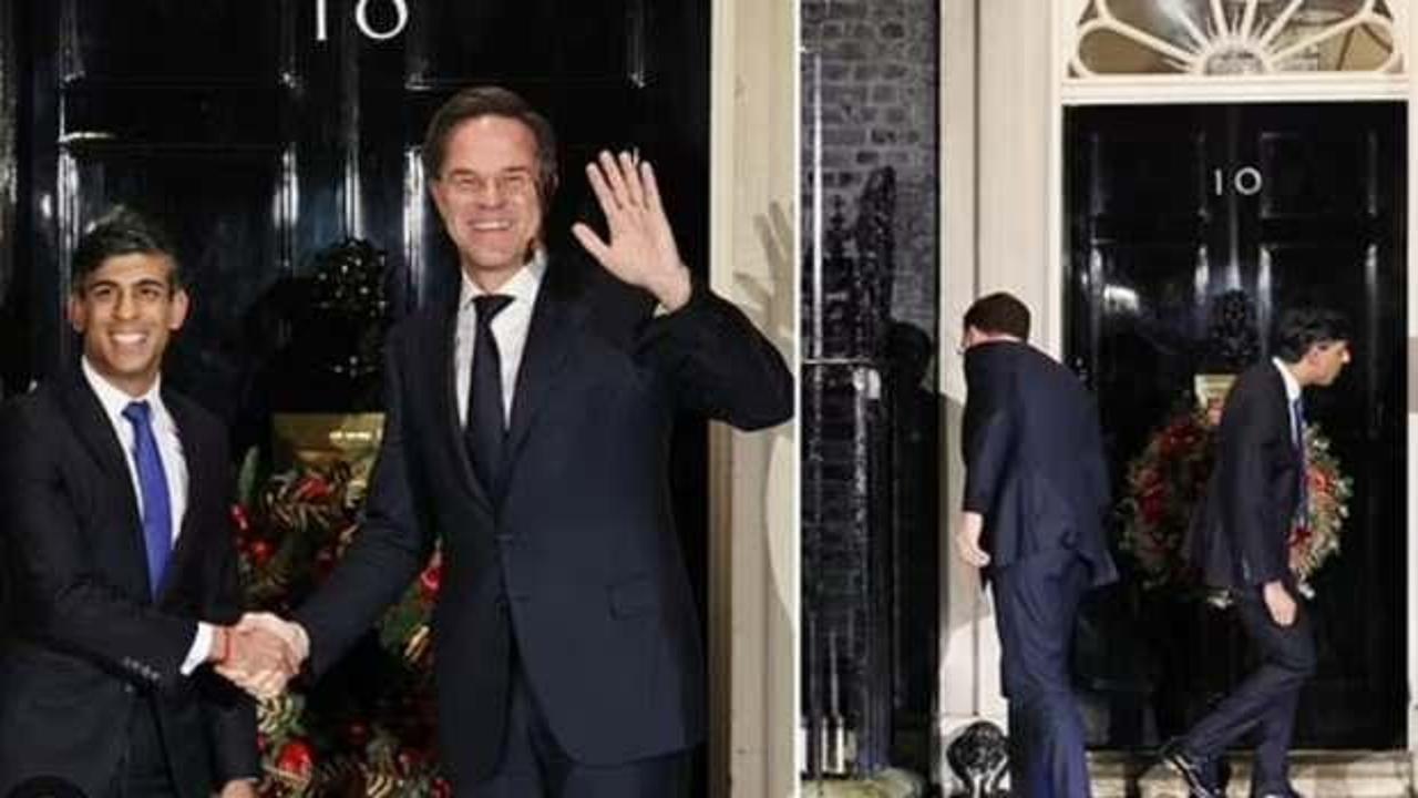 İngiltere Başbakanı, konuğuyla kapıda kaldı
