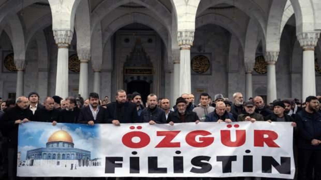 Ankara Filistin Dayanışma Platformu üyeleri İsrail'i protesto etti