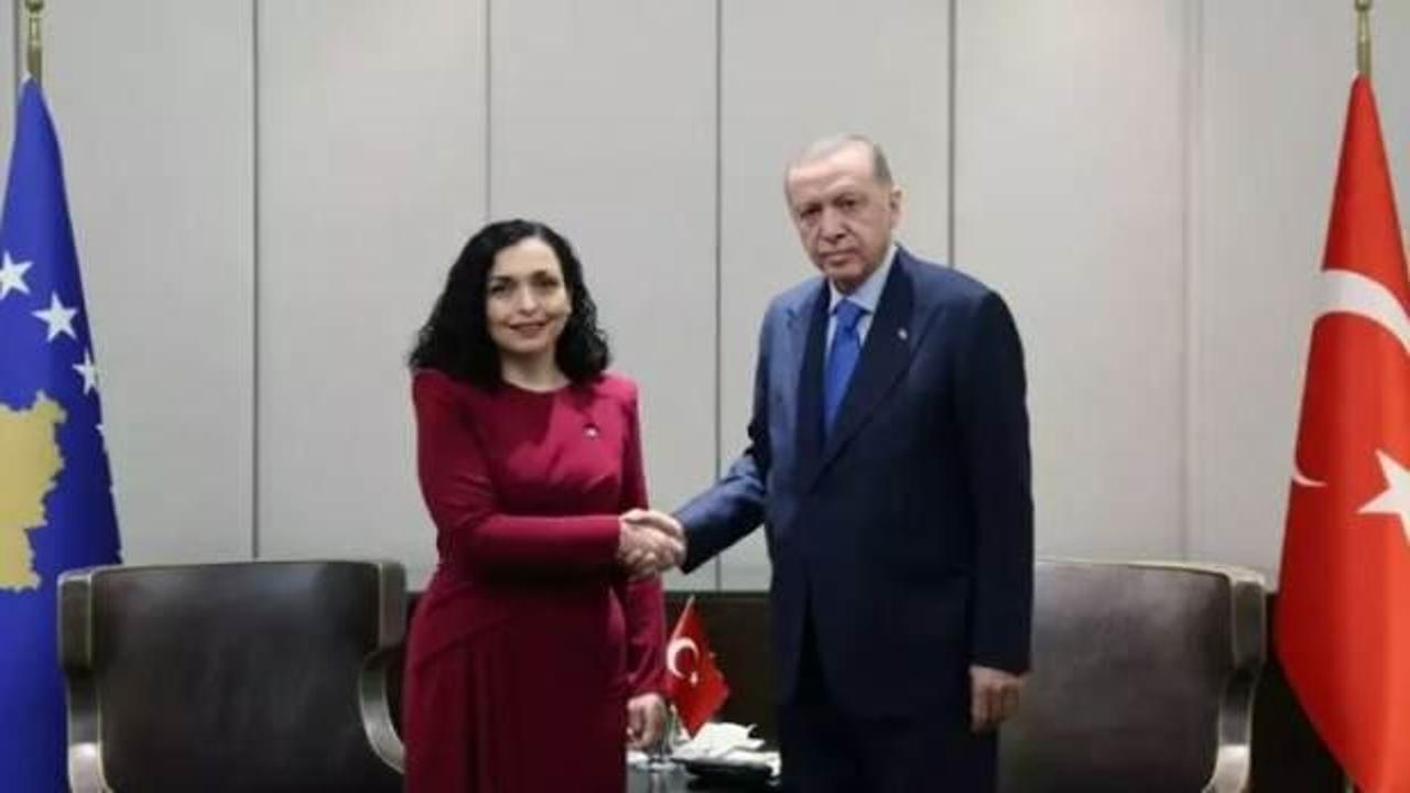 Cumhurbaşkanı Erdoğan, Vjosa Osmani-Sadriu ile görüştü