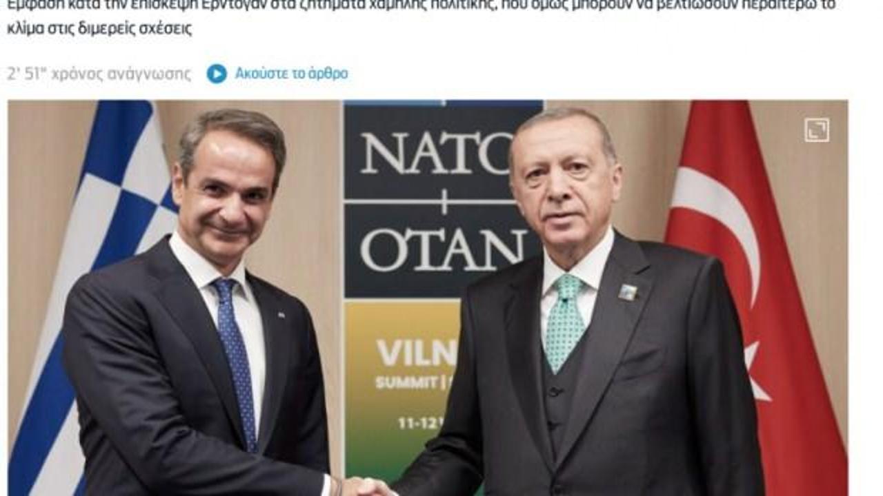 Cumhurbaşkanı Erdoğan'ın yapıcı politikası Yunan basınında