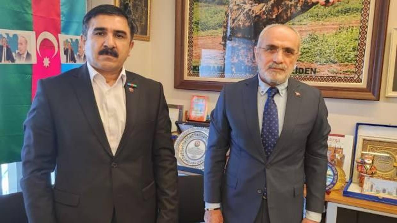 Cumhurbaşkanı Başdanışmanı Yalçın Topçu, Azerbaycan'ın efsanesi Hüseyinli'yi kabul etti