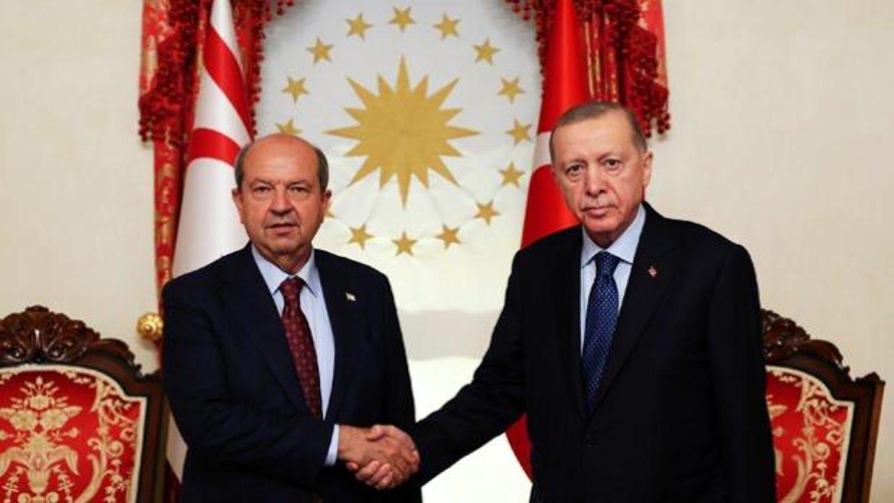 Cumhurbaşkanı Erdoğan, Ersin Tatar'la İstanbul'da bir araya geldi