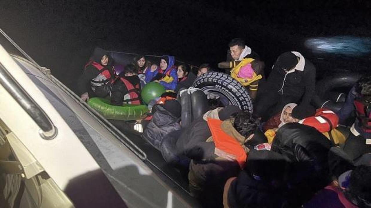 Ayvacık açıklarında 40 kaçak göçmen yakalandı