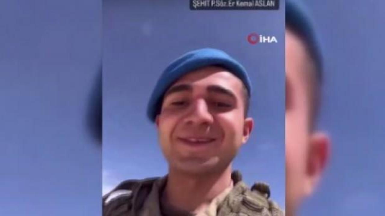 Şehidin komutanına gönderdiği video duygulandırdı!