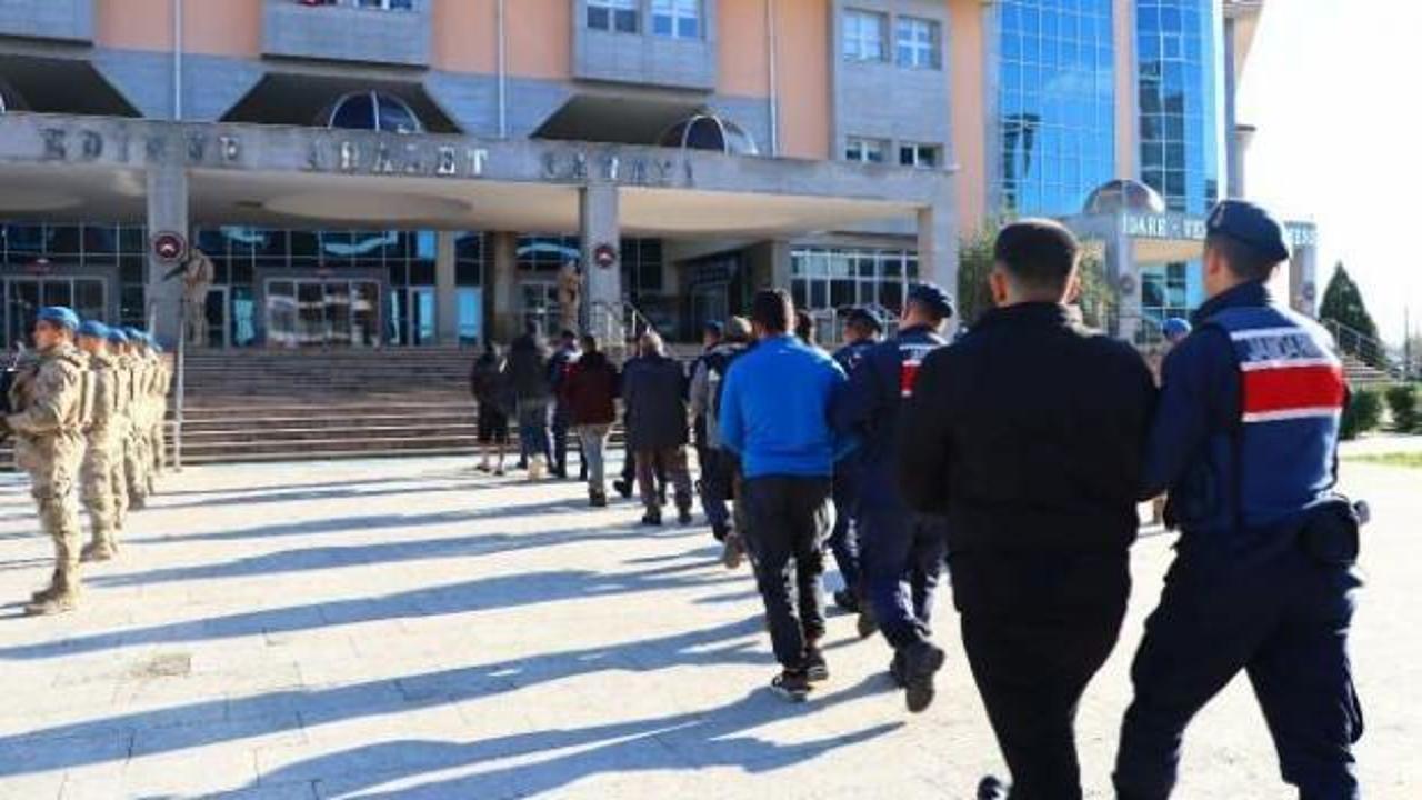 Yunanistan'a kaçarken yakalanan 10 şüpheli tutuklandı