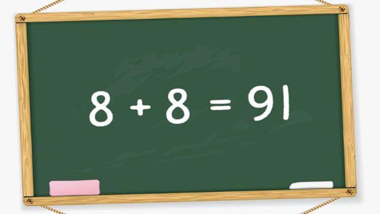 Hiçbir şey çizmeden ya da sayıları hareket ettirmeden bu denklemi düzeltebilir misin?