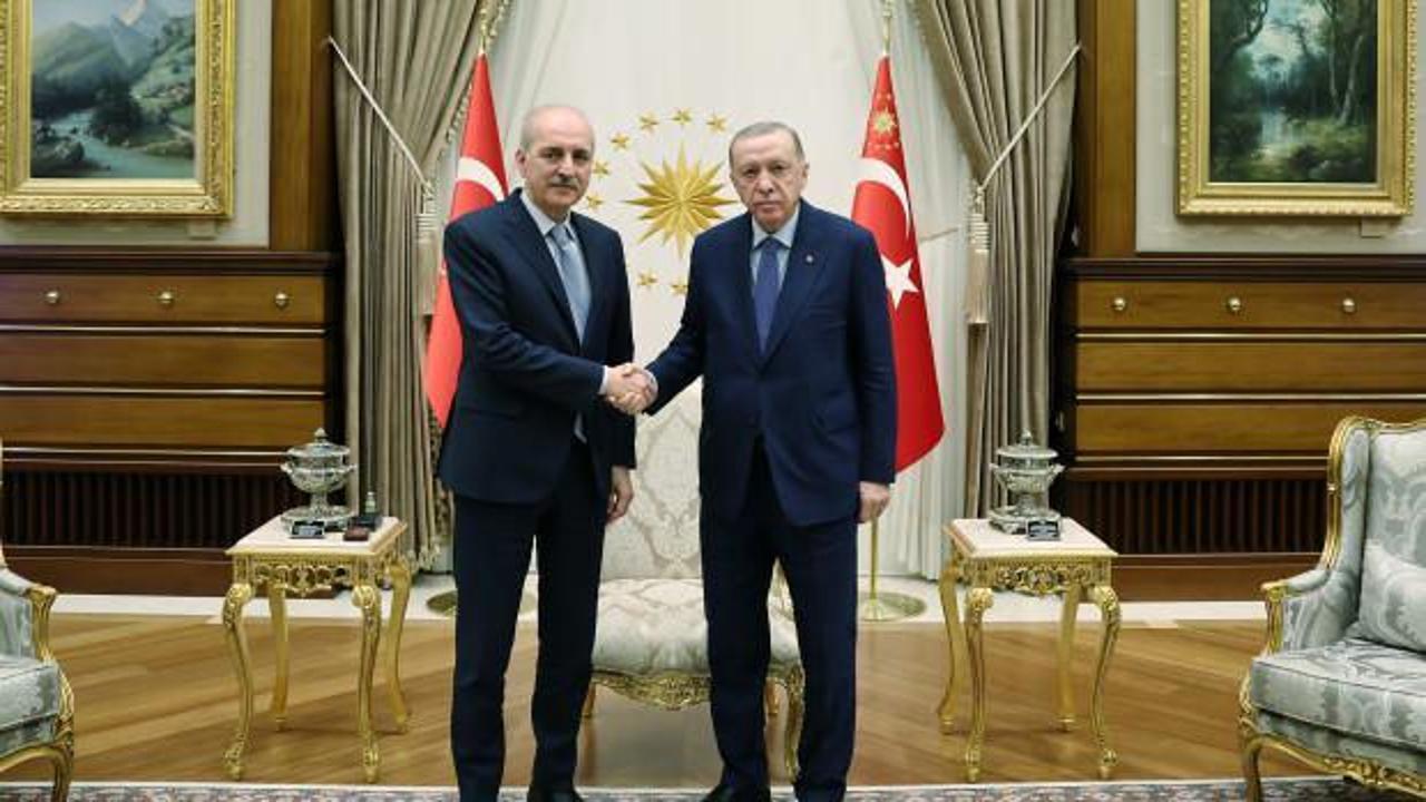Cumhurbaşkanı Erdoğan, TBMM Başkanı Kurtulmuş'u kabul etti
