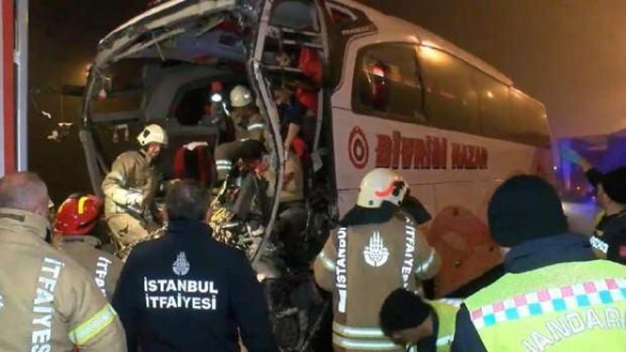 İstanbul'da yolcu otobüsü kaza yaptı: Çok sayıda yaralı var!
