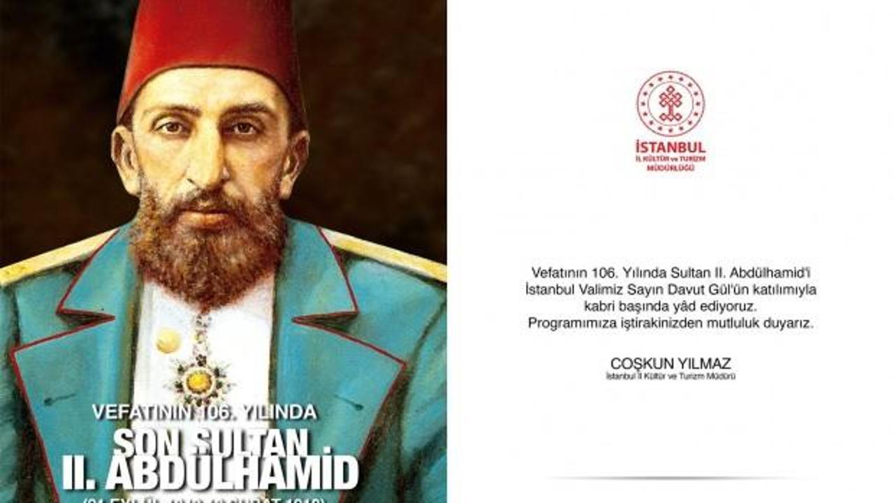 Son sultan 2. Abdülhamid vefatının 106. yılında kabri başında anılacak