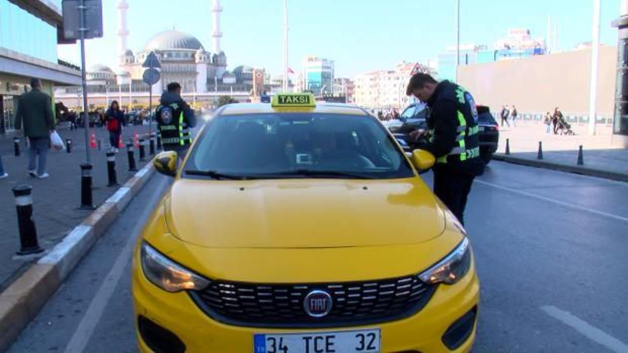Taksim’de taksilere yönelik denetim!