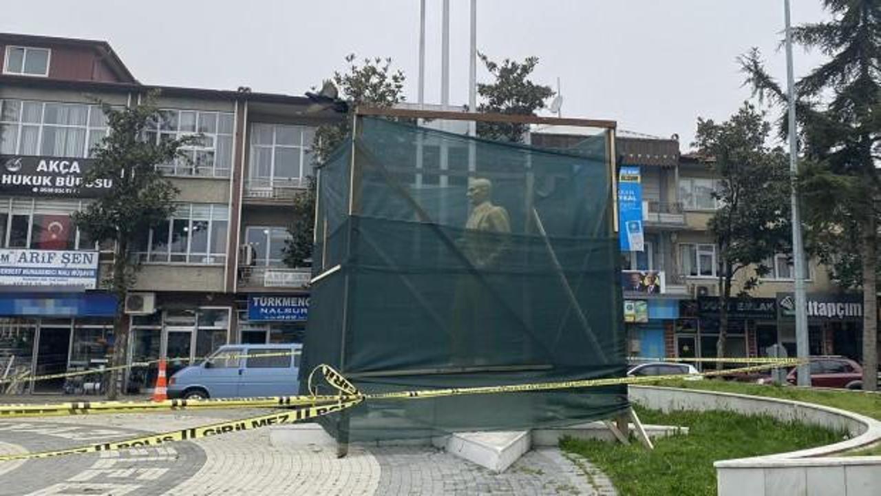 Atat&uuml;rk heykeline balyozla saldıran zanlı tutuklandı