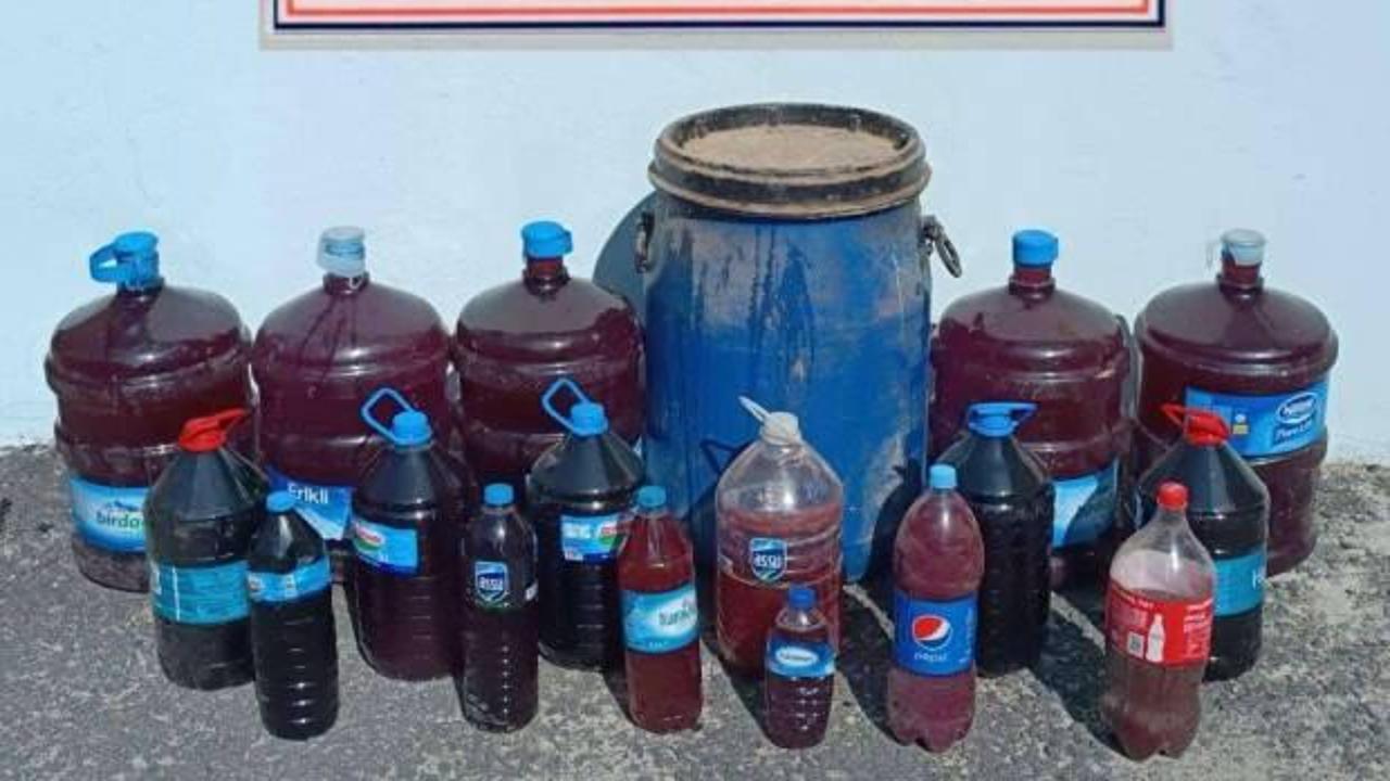 Tekirdağ'da 200 litre kaçak içki ele geçirildi