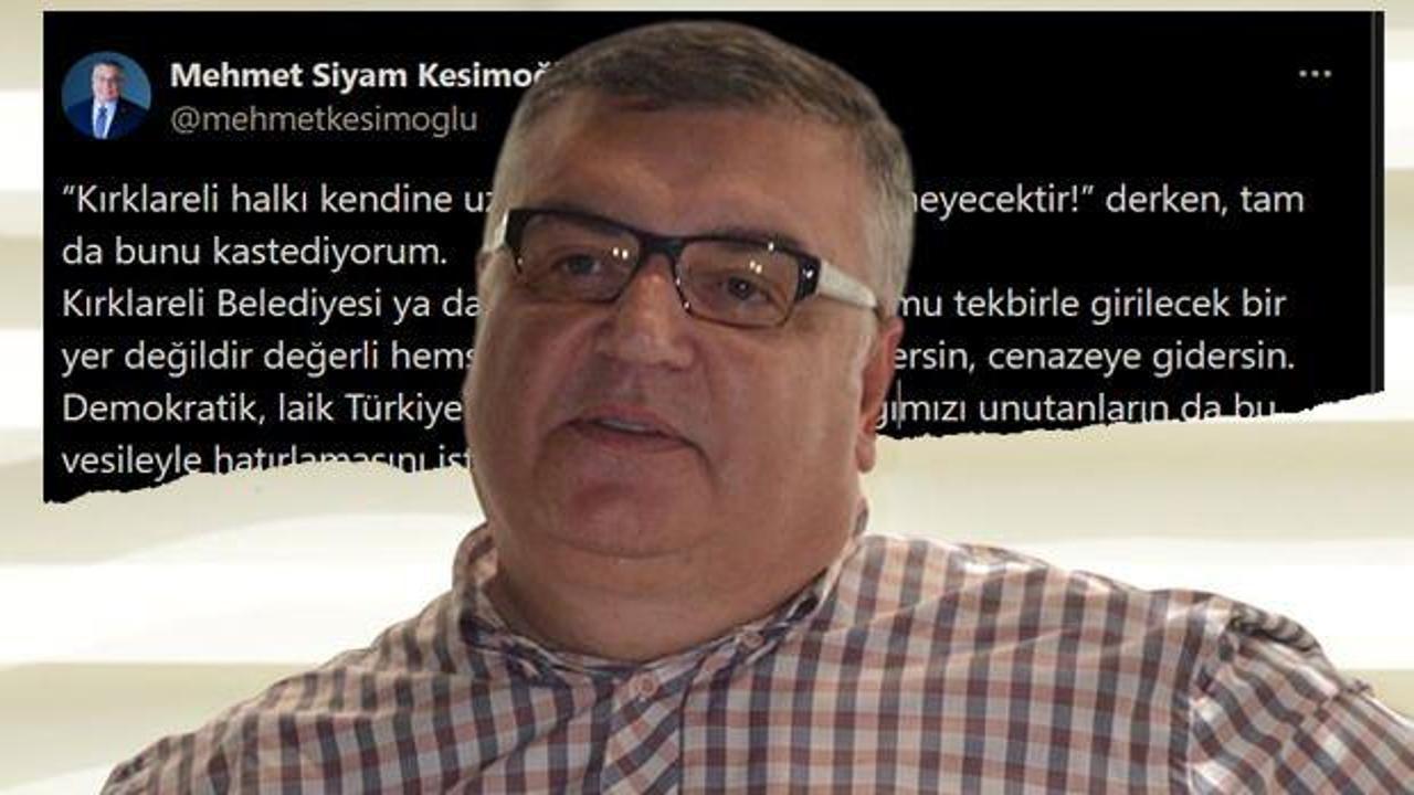  CHP&rsquo;li Kesimoğlu tekbirden rahatsız oldu