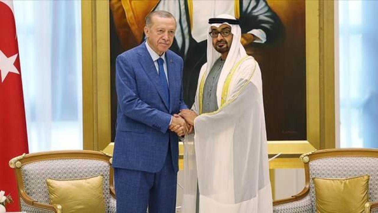 Cumhurbaşkanı Erdoğan, BAE Devlet Başkanı Al Nahyan ile g&ouml;r&uuml;şt&uuml;