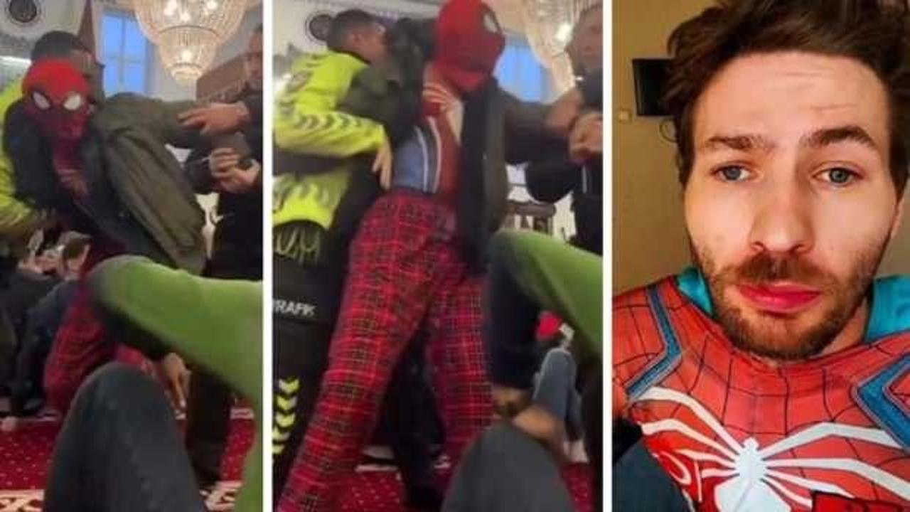 Camiden ters kelep&ccedil;e ile &ccedil;ıkarılan '&Ouml;r&uuml;mcek Adam'dan a&ccedil;ıklama! Ağlaya ağlaya konuştu