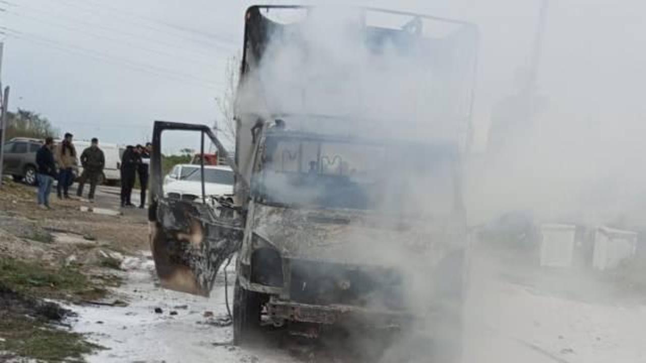 Mersin'de araç yangını