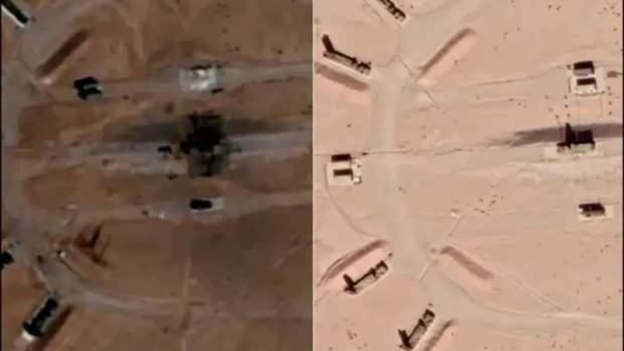 İran dünyanın konuştuğu saldırının uydu görüntülerini yayınladı
