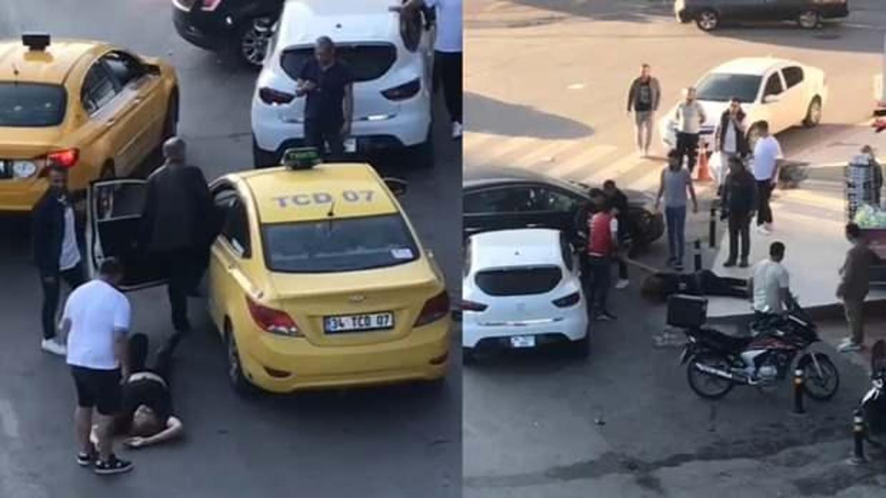 Ataşehir'de ortalığı birbirine katan alkoll&uuml; şahsa meydan dayağı