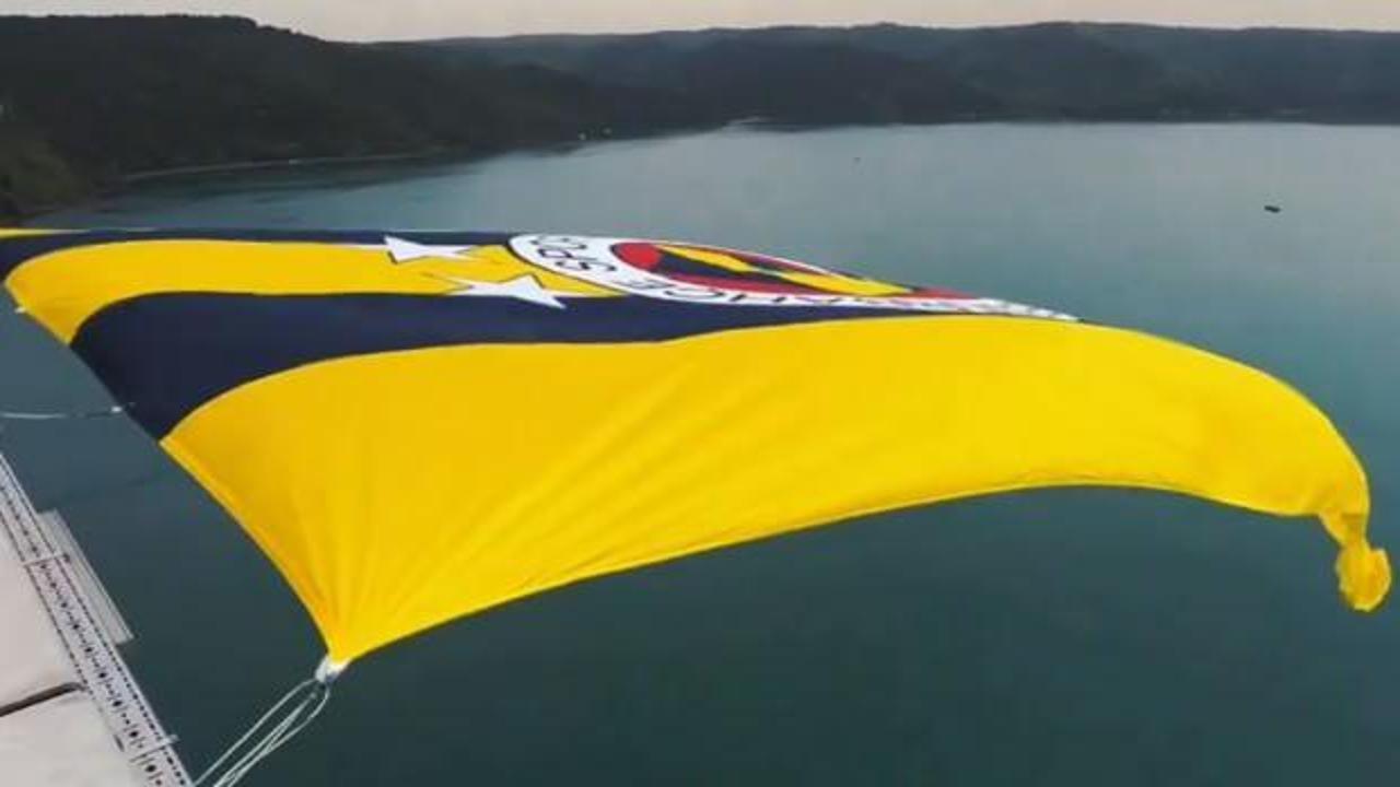 Fenerbahçe'nin bayrağı Yavuz Sultan Selim Köprüsü'ne asıldı