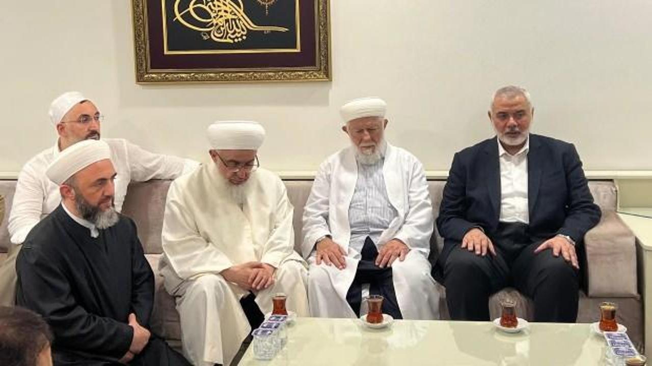 Hamas lideri Heniyye'den İsmailağa Cemaati'ne taziye ziyareti