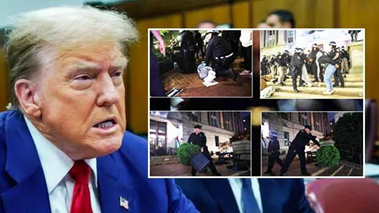 Trump, polisin Filistin g&ouml;sterine m&uuml;dahalesini &ouml;vd&uuml;: İzlemesi g&uuml;zeldi