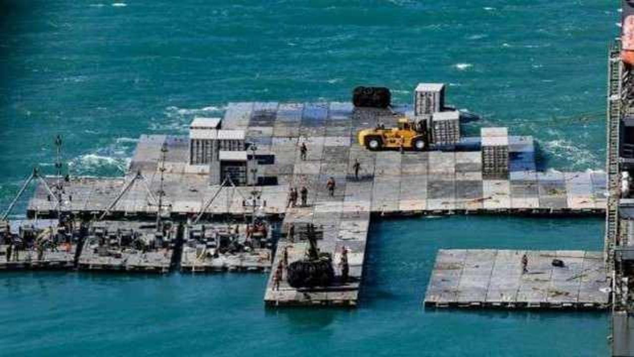 ABD&rsquo;nin Gazze kıyısına inşa ettiği iskelenin yapımı tamamlandı