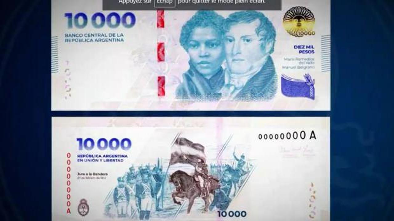 Arjantin'de yeni banknot piyasaya sürüldü: 11 dolar değerinde