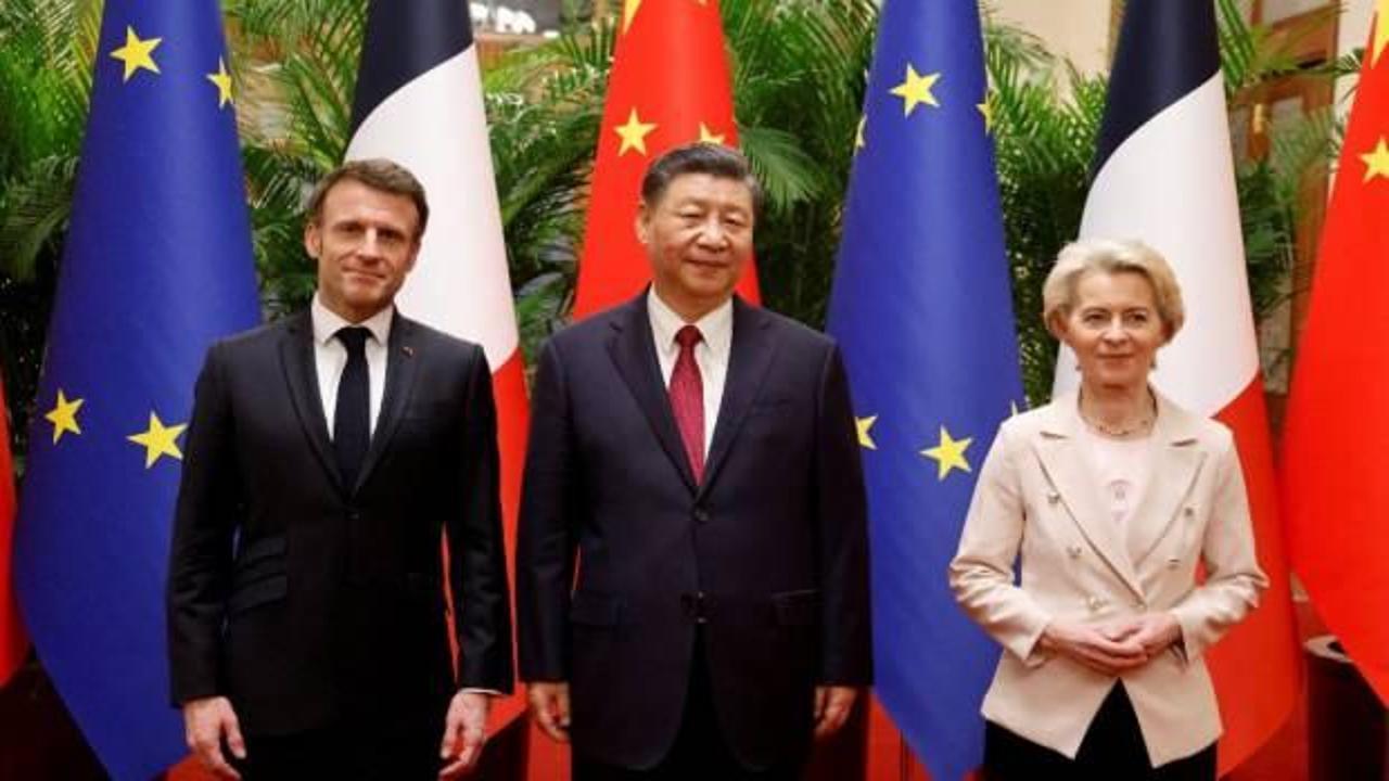 Macron-Cinping-Leyen üçlü görüşmesi başladı