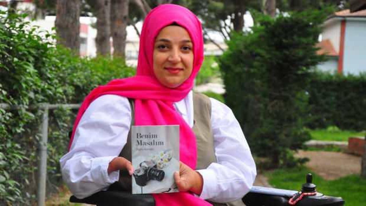 2 parmağıyla 150 sayfalık kitap yazdı! Y&uuml;zde 90 engelli Tuğba&rsquo;nın tek bir amacı var