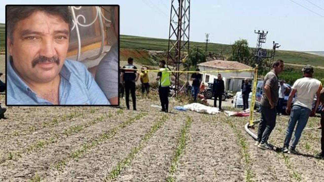 Tarlasını sulamak isteyen &ccedil;ift&ccedil;inin feci &ouml;l&uuml;m&uuml;