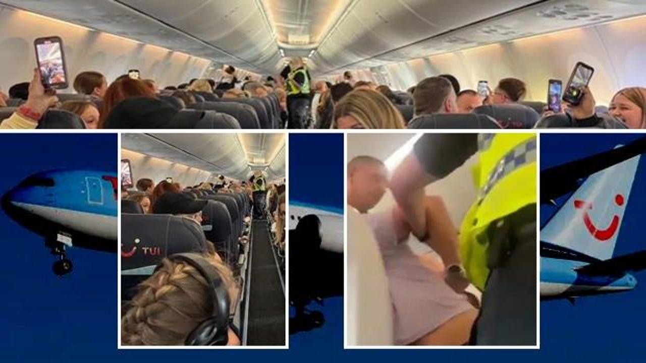 Antalya'ya giden u&ccedil;akta sarhoş yolcu krizi