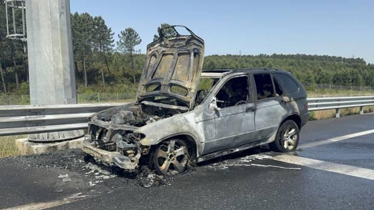 Kuzey Marmara Otoyolu'nda cipte &ccedil;ıkan yangın s&ouml;nd&uuml;r&uuml;ld&uuml;