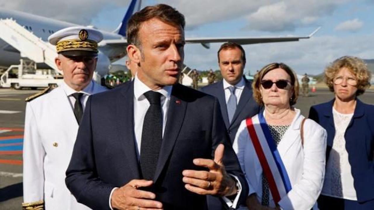 Macron isyan çıkan Yeni Kaledonya'ya gitti