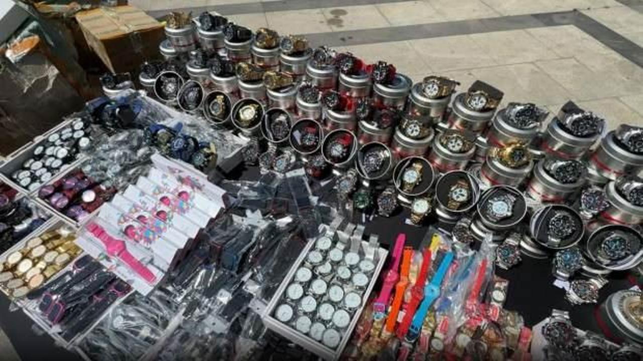 100 milyon liralık ka&ccedil;ak g&ouml;zl&uuml;k ve saat ele ge&ccedil;irildi