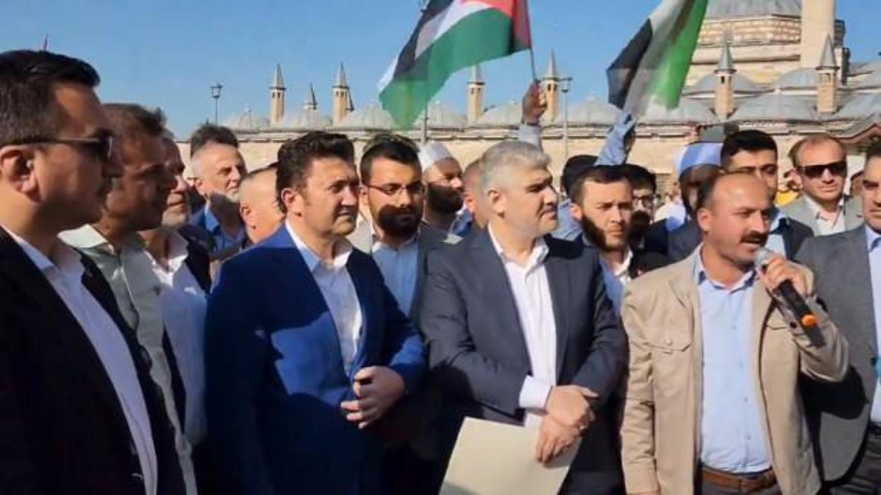 Konya'da İsrail'e protesto: Siyonist vahşet durdurulmalı