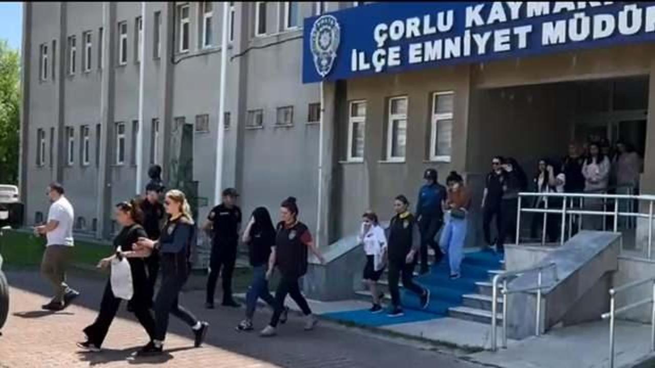 Tekirdağ'da fuhuş operasyonu: 2 şüpheli yakalandı, 9 kadın kurtarıldı