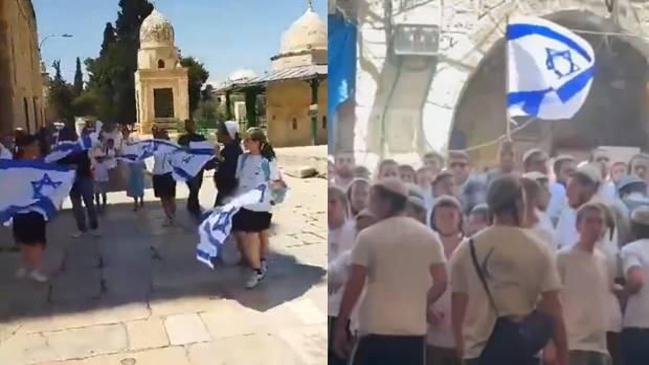 Yüzlerce fanatik Yahudi'den Mescid-i Aksa'ya baskın