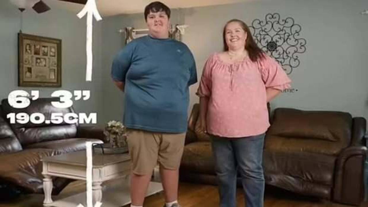 D&uuml;nyanın en uzun &ccedil;ocuğu g&ouml;renleri şaşkına &ccedil;eviriyor! 10 yaşında, 1,90 boyunda